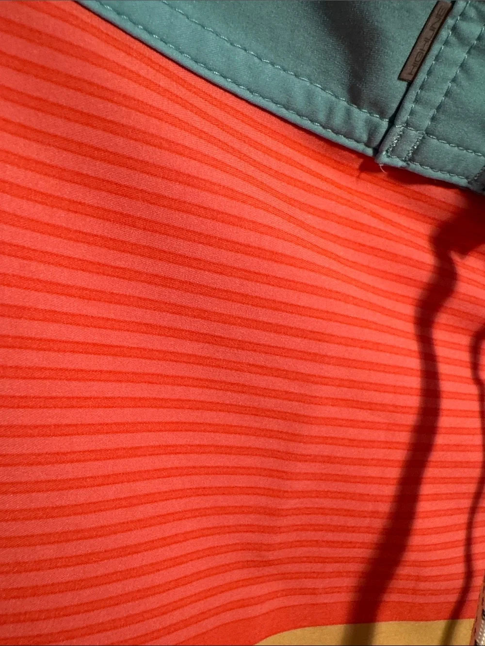 Quiksilver Men’s Coral, Aqua & Yellow Colorblock Boardshorts